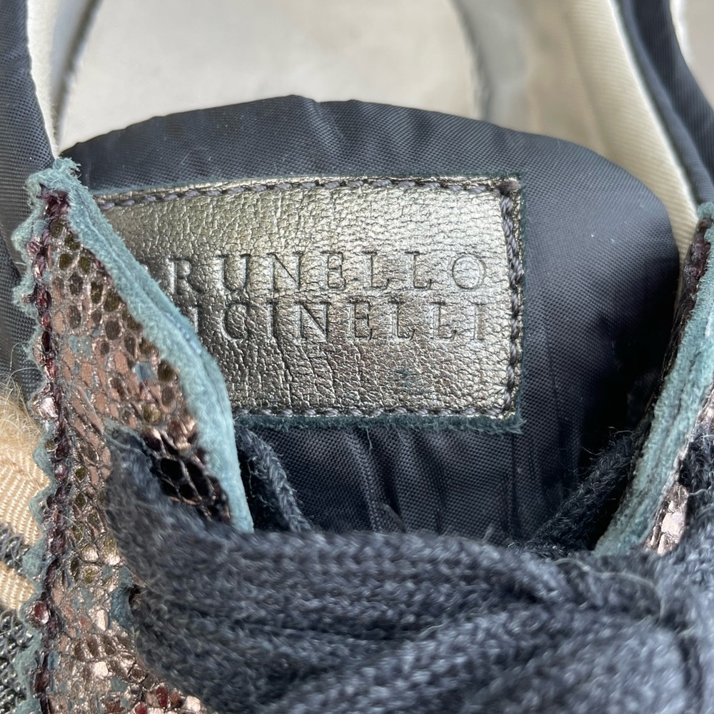 Brunello Cucinelli fabric and suede leather sneakers - Picture 4 of 16